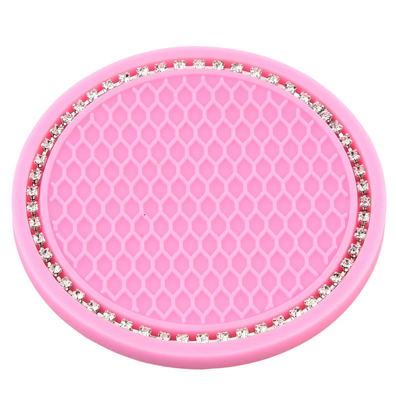 Rhinestone Water Coaster Diamond Car Anti-skid Pad Creative